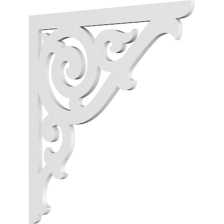 Ekena Millwork Athens Architectural Grade PVC Bracket, 5/8"W X 22"D X 22"H BKTP01X22X22AT